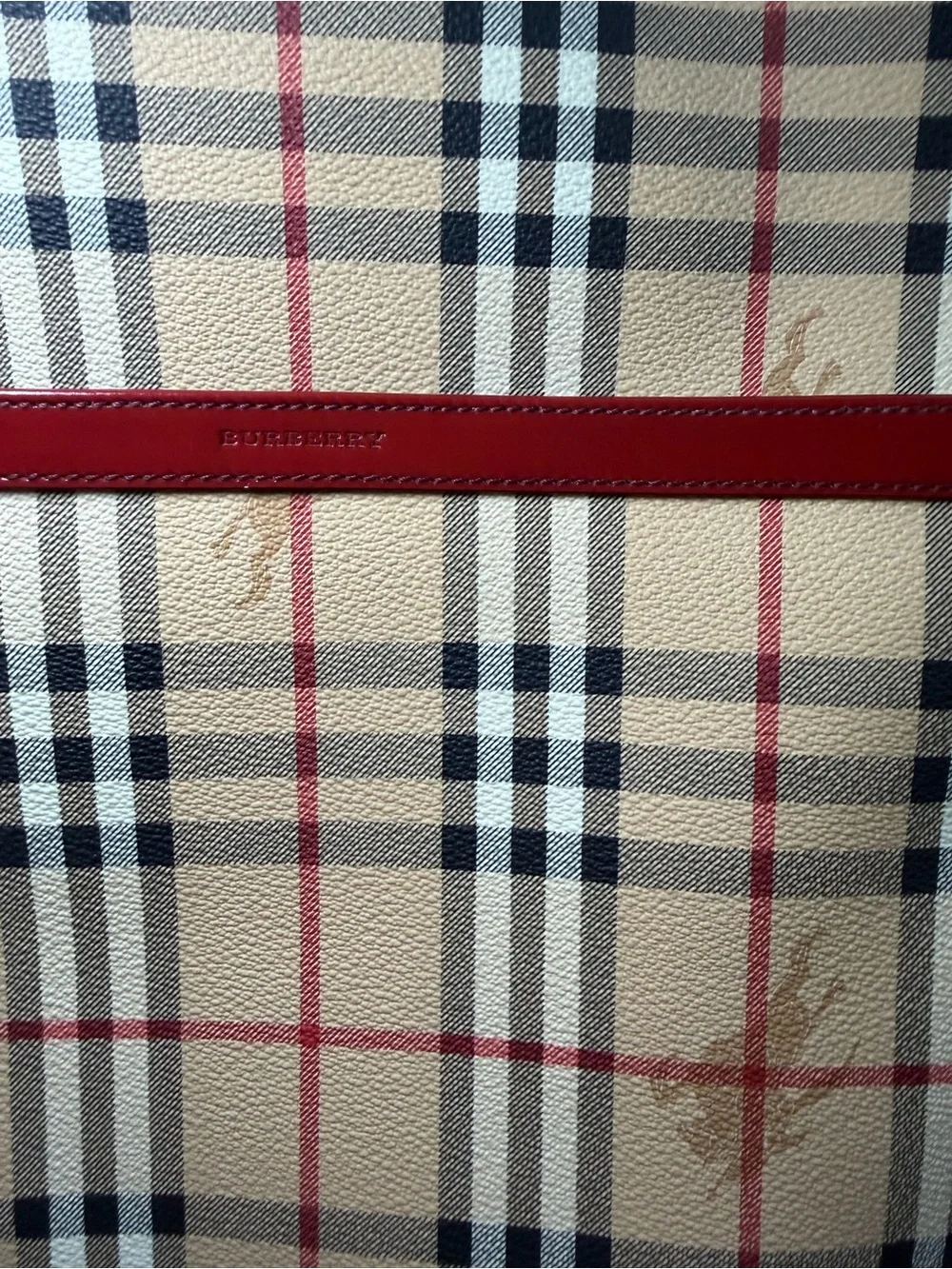 Burberry Classic Checkered Carry-On with Red Trim